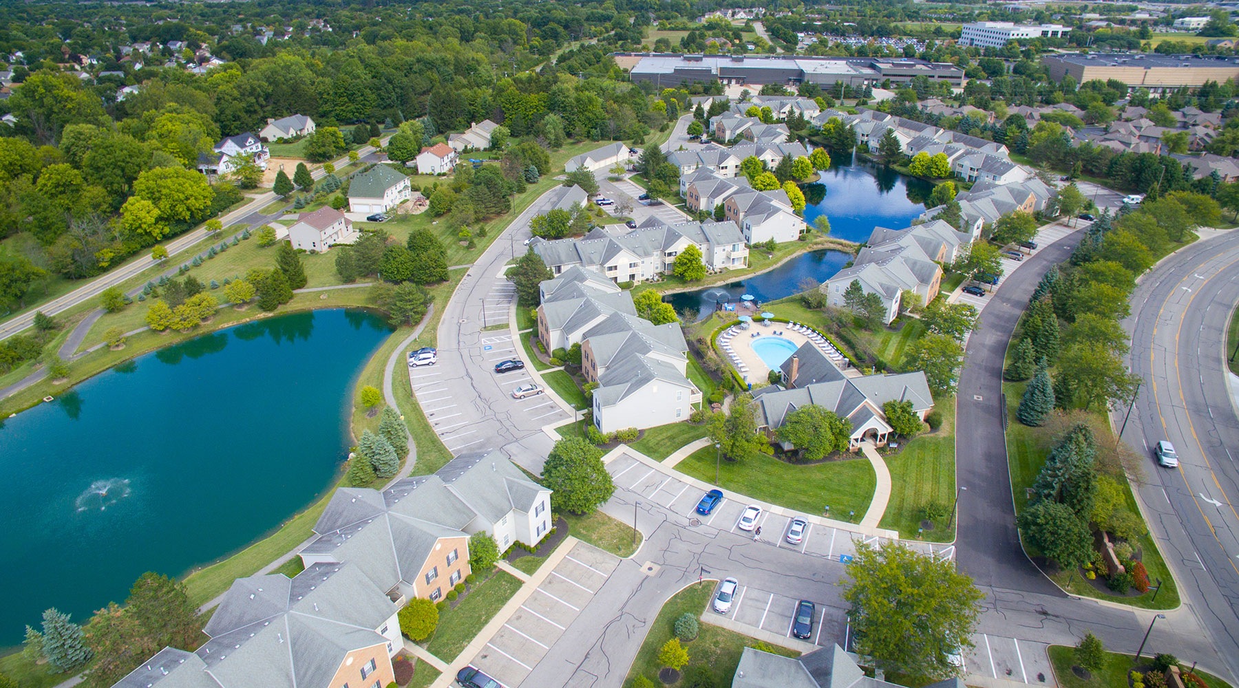 aerial apartment view