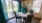 a dining room table with chairs